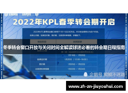 冬季转会窗口开放与关闭时间全解读球迷必看的转会期日程指南